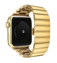 Apple Watch 10/11 42mm-38/40/41mm Kordon Metal Katlamalı Klipsli Kordon 2/3/4/5/ (Gold)