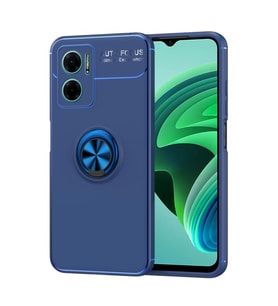 Xiaomi Redmi Note 11E Kılıf Yüzüklü Magnetli Ravel Case Kapak (Mavi)