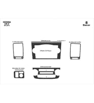 Meriç® Honda CR-V 4X4 Ön Torpido Kaplama Maun 8 Parça 2007-2013 (Karbon)