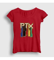 Presmono Kadın Sarı Vintage Pentatonix T-Shirt 75732tt (Kırmızı)