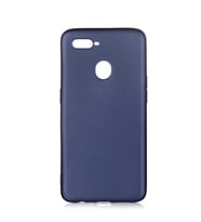 Oppo A12 Kamera Çıkıntılı Mat Soft Esnek Silikon Kılıf (Lacivert)