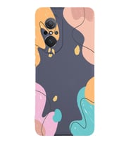 PrintiFy Huawei Nova 9SE Uyumlu Lansman Kılıf Karışık Renkler Tasarımlı İçi Kadife Kapak (Petrol Mavisi)