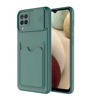 Galaxy M32 Kılıf Kartix Kartlık Bölmeli (Koyu Yeşil)