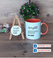 Sevgiliye Hediye Kupa Bardak Kırmızı ve Ahşap Anahtarlık Hediye (Model 12)