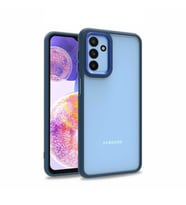 Samsung Galaxy M23 Kılıf Case, Kamera Lens Korumalı Elektroplatin Kaplama Sert PC Koruyucu Colourful Platinum Serisi (Mavi)