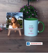 Doğum Günü Hediyesi Fotoğraflı Dekoratif Taş, Kupa Bardak Beyaz Hediye (Model 14)