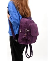 Body Bag Göğüs Çantası Sırt Çantası Çok Cepli Hafif Klinkır Kumaş Bady Bag Çok Cepli  30*22 Cm (Mor)
