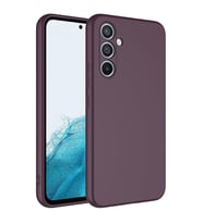 Samsung Galaxy A34 Kılıf Kamera Korumalı iÇi Süet Dokulu Lansman Tipi Silikon (Koyu Mor)