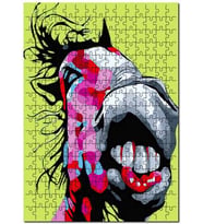 Cakapuzzle Karakatür Eşek Puzzle Yapboz MDF (Ahşap) (255 Parça)