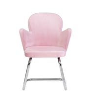 MARKAELZ Krom Metal Ayaklı KELEBEK SANDALYE MİSAFİR KOLTUĞU BEKLEME KOLTUĞU (Pembe)