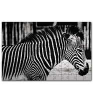 Cakapuzzle Benzersiz Deseniyle Zebra Yakın Çekim Puzzle Yapboz MDF (Ahşap) (500 Parça)