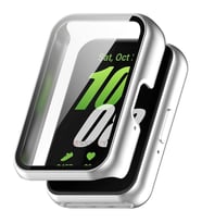 Sneezy Samsung Galaxy Watch Fit 3 PC Sert Kasa Ve Ekran Koruyucu (Gümüş)