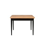 Damla Açılır Mdf Mutfak Masası 60x100cm (Siyah - Kahverengi)