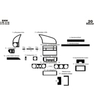 Meriç® Bmw 3 E36 Ön Torpido Kaplama Maun 20 Parça 1991-1998 (Piano Black)