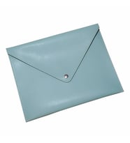 2K PU Deri A5 KÜÇÜK BOY Dosya Klasörü Belge Tutucu Su Geçirmez Portföy Zarf Dosya Klasör Kılıf A5 Çıtçıtlı Dosya 19,5X24,7 CM (Su Yeşili)