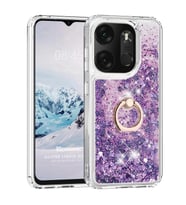 Microsonic TECNO Spark Go 2023 Kılıf Glitter Liquid Holder Pembe (Mor)
