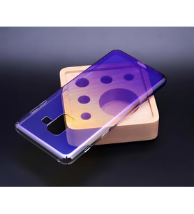 Galaxy A8 Plus 2018 Kılıf Parlak Renk Geçişli Kılıf (Mor)