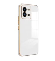 Microsonic Vivo V25 5G Kılıf Olive Plated Siyah (Beyaz)
