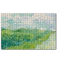 Cakapuzzle Yeşil Buğday Tarlaları Vincent Van Gogh  Puzzle Yapboz MDF (Ahşap) (255 Parça)