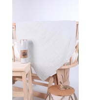 Babyhola Müslin Örtü 80x80cm Düz Renk Organik Hediyelik Emzirme Alt Açma Yenidoğan Puset Örtüsü (Su Yeşili)