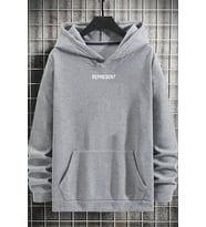 Unisex Represent Sırt Baskılı Sweatshirt (Gri)