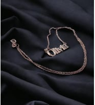 kişiye özel gümüş kolye (isim) (Gül Rengi)