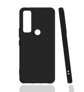 TCL 20 SE Kılıf Biye Yumuşak Silikon Case (Siyah)