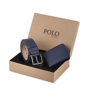 Polo Rucci Kutulu Erkek Kemer Cüzdan Hediye Seti SETE-3016 (Lacivert)