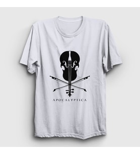 Presmono Unisex Sarı Cello Apocalyptica T-Shirt 10931tt (Beyaz)