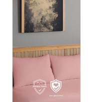 Formeya Beyaz 2'li Fermuarlı Sıvı Geçirmez Yastık Alezi Yastık Koruyucu (Pembe)