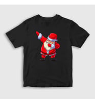 Presmono Unisex Çocuk Beyaz Dabbing Noel Baba Santa Claus Yılbaşı T-Shirt 269222tt (Siyah)