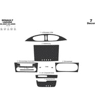 Meriç® Renault Laguna Ön Torpido Kaplama Maun 7 Parça 2001-2005 (Karbon)