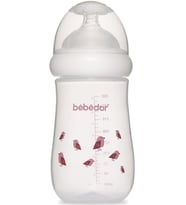 Bebedor Desenli Geniş Ağızlı PP Biberon 260ML (Kod:98322) Seçenekli (Mor)