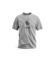 Kısa Kollu Filsitin Haritası Filistin Yazısı İçeren Ortada Dijital Baskılı Unisex S - 2XL T300003 (Gri)