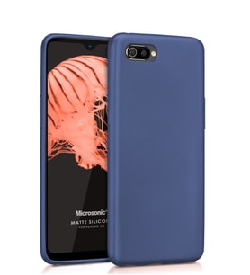 Microsonic Matte Silicone Realme C2 Kılıf (Lacivert)