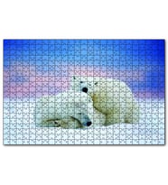 Cakapuzzle  Beyaz Ayılar Kış  Puzzle Yapboz MDF (Ahşap) (1000 Parça)