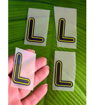 5X4 CM 4 ADET ÜTÜ İLE YAPIŞAN L HARFİ TRNSFER BASKI ARMA (Lacivert)
