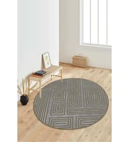 Dijital Baskılı Kaymaz Taban Yıkanabilir Yuvarlak Salon Halısı Koridor Halısı Paspas NDY-SD-1039 (Çok Renkli)
