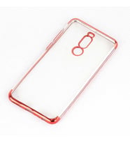 Meizu Note 8 Kılıf Zore Dört Köşeli Lazer Silikon Kılıf (Kırmızı)