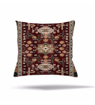 Kilim Kelebek Geometrik Gizli Fermuarlı Yastık Kılıfı Kırlent Kılıfı Koltuk Yastık Kılıfı  (Koyu Kahverengi )