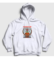 Presmono Unisex Gri Water Is Life Çiçek Kapüşonlu Sweatshirt 289531tt (Beyaz)