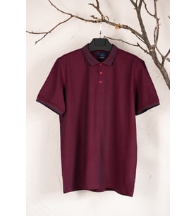 POLO YAKA BÜYÜK BEDEN SUPREM PENYE ERKEK T-SHİRT (Bordo)