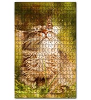 Cakapuzzle Sevimli Kedi ve Burnundaki Kelebek Puzzle Yapboz MDF (Ahşap) (1000 Parça)