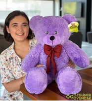 Özgüner Oyuncak 80 - 90 Cm Büyük Ayıcık (%100 Yerli) (Lila)
