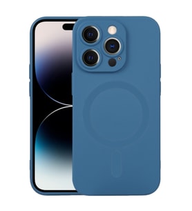 ALLY iPhone 14 Pro 6.1inç Liquid Silica Magsafe Uyumlu Silikon Kılıf (Mavi)