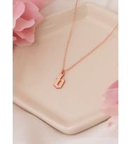 ALTIN KAPLAMA HARF KOLYE (Rose)