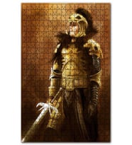Cakapuzzle Altın Zırhlı Savaşçı ve Kılıcı Puzzle Yapboz MDF (Ahşap) (500 Parça)