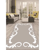 Dijital Kaymaz Taban Yıkanabilir Modern Renkli Salon Halısı Mutfak Halısı Yolluk ND-HT-866 (Gri)