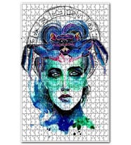 Cakapuzzle Kadın Figüründe Yengeç Burcu Görseli Puzzle Yapboz MDF (Ahşap) (1000 Parça)