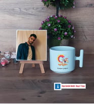 Grafiker Fotoğraflı Dekoratif Taş, Kupa Bardak Beyaz Hediye (Model 12)
